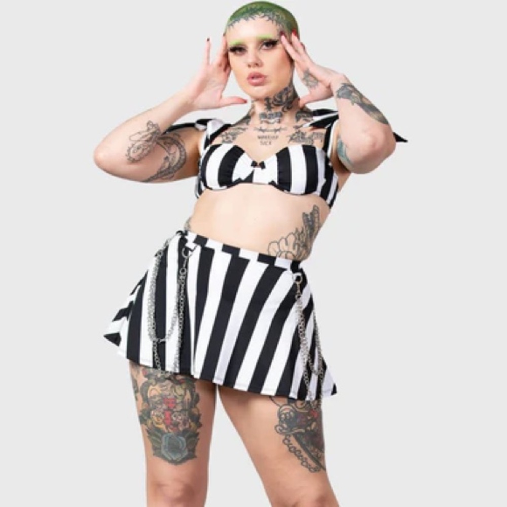 KILLSTAR PANTHA'S PROWL SWIM SKIRT SIZE M